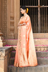 Banarasi Handloom Saree With Kadhua Boota
